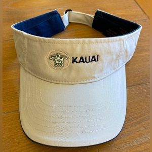 NWOT Dorfman Pacific Co visor with embroidered turtle and KAUAI